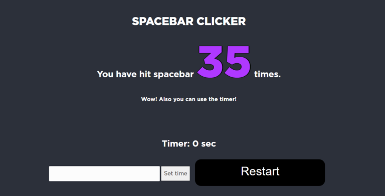 Space Bar Clicker